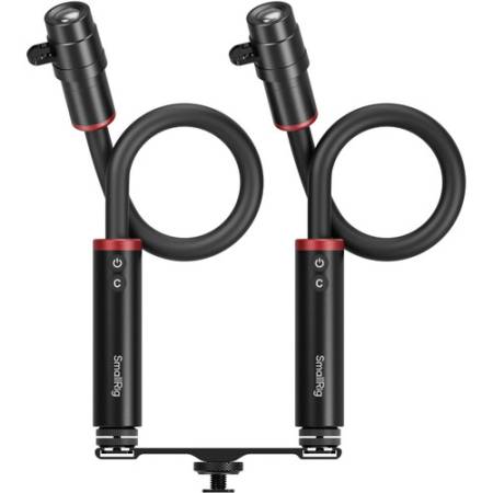 SmallRig 5796 RM 03 (2 sztuki) - zestaw, 2x lampa LED do makrofotografii na elastycznym ramieniu + akcesoria i ramię z m